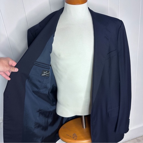 Fallan & Harvey Ltd Navy Wool Blazer - Picture 7 of 12